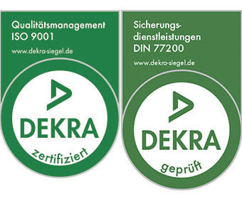 Ansicht eines mobilen Geräts mit dem Logo von Eitner Security, dem Sicherheitsdienst für Berlin und Brandenburg